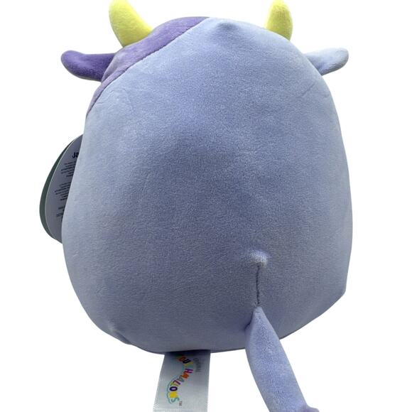 Squishmallows “Bubba” Purple Cow 8” Plush NWT by Kellytoy HTF - Picture 2 of 3